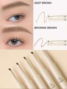 3CE 130mg/0.0046oz Deep Brown Eyebrow Pencil, Smooth Texture, Flat Tip Design For Easy Shaping And Filling, Natural Hair-Like Feel, Waterproof And Smudge-Proof, Built-In Spoolie Brush, Suitable For Beginners, Korean Eyebrow Makeup, K-Beauty - Deep Brown - View 7
