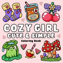 1 本 COZY GIRL 可爱极简主义涂色书：48 页可爱的青蛙、蘑菇和樱桃插图，240gsm 厚纸，适合成人和青少年缓解压力的涂色页，非常适合放松和自我护理的日子。 - COZY GIRL - 查看 1