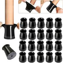 8/20/24pcs Black Chair Leg Floor Protectors, Suitable For Hardwood Floors Furniture Pads, Chair Leg Furniture Sliders, Rectangular Chair Leg Floor Protectors, Silicone Chair Leg Covers, Effectively Protect Floors And Table Legs - Round - View 2