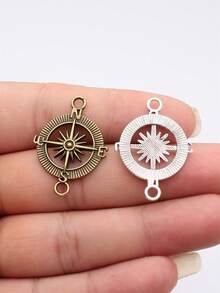 10pcs 33x24mm Compass Connector For DIY Bracelet Making Necklace Making Jewelry Making Handmade Craft Findings - Compass Connector - View 9