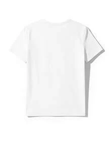 Whysmera SHEIN X SCOOBY-DOO Áo thun ngắn tay in hình hoạt hình phong cách thường ngày dành cho nữ, thích hợp cho mùa hè. - trắng - Xem 4