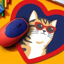 1pc Heart-Shaped Mouse Pad, Thick Cute Soft Pad, Creative Small Size Computer/Laptop Gaming Mat - Heart-shaped Mouse Pad - View 9