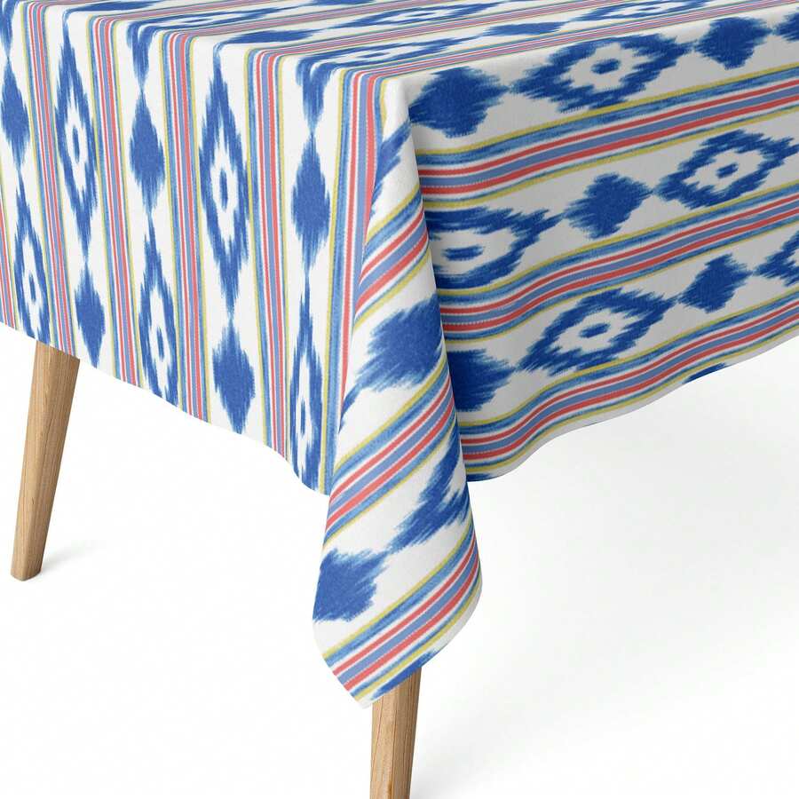 Kiva Stain-Resistant Resinated Tablecloth, Extra Soft To The Touch And Waterproof, Sizes From 100x140 To 300x140 Cm And Round 140 Cm - Stain-Resistant Tablecloth For Rectangular And Round Tables - Available In 12 Designs - 選項 2 - 查看 1