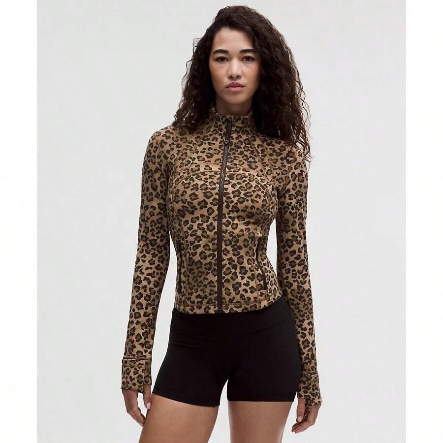 Lululemon Define Cropped Jacket Nulu LW3HWES - True Leopard Multi - View 1