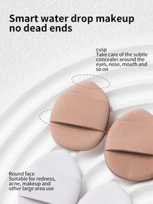 15pcs/30pcs/60pcs Double-Sided Finger-Shaped Makeup Sponges, Latex-Free Blended Sponge And Makeup Puff, Suitable For Liquid Foundation, BB Cream, Concealer, Fits All Skin Types - Multicolor - View 5