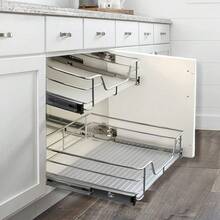 Set di 2 organizer per mobili con cassetti estraibili per cucina e soggiorno; adatti per mobili con larghezza di 46 cm - Lotto di 2 grigio chiaro - Visualizzare 5
