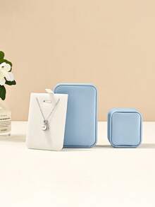 Oirlv Elegant Jewelry Box, Suitable For Organizing Bracelets, Rings, Pendants, Earrings And Necklaces, Great For Home And Travel Use, Ideal Gift For Valentine's Day And Back-To-School, Fashionable Storage Solution For Celebrations And Special Occasions, Making Your Jewelry Collection Stand Out - Blue - View 7