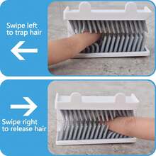 Shower Wall Hair Catcher, Easy-To-Install Shower Wall Hair Collector, Reusable Shower Hair Catcher, Bathroom Hair Trap To Prevent Hair From Clogging Drains (White) - 1 - View 2