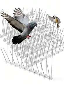 Bộ 10/1 lưới gai chống chim bồ câu bằng thép không gỉ, dùng cho mái nhà, chống chim - Kiểu ngẫu nhiên - Một kích thước phù hợp với tất cả - Xem 3