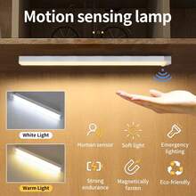 HBOWMDJIA 6pcs Motion Sensor Cabinet Lights, 3 Color Temperatures, Undercounter Closet Lighting, Dimmable Wireless Magnetic USB Rechargeable Kitchen Night Lights, Battery Powered Lights For Wardrobes, Cabinets, Stairs, Hallway, Shelves, Foyer, Kitchen, Dresser - Đèn tủ - Xem 2