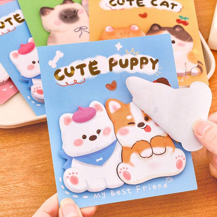 4 Packs. Cute Animal Sticker Sticky Notes. Creative Combination Message Sticky Notes. High-Quality Cartoon Sticky Notes. Sticky Notes. Student Stationery.