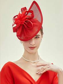 Fascinadores y sombreros para mujer para fiestas de té en el jardín, sombreros vintage de Kentucky en paquete múltiple para bodas, fiestas de cóctel, con flores, plumas y malla, clips para el cabello para Halloween y fiestas de Navidad - HA5792 - Ver 20