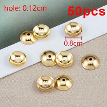50pcs Stainless Steel Round Bead Cap Spacers, Suitable For DIY Necklace, Bracelet, Jewelry Making Accessories - 50Pcs - View 21