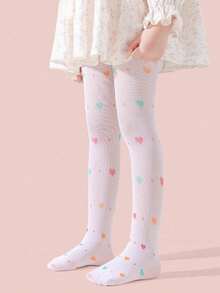 1pc Girls' Lightweight Mesh Pantyhose, Children Tights, Girls Princess Stockings, Summer - White - View 2