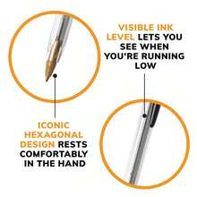 Note Taking,Comfort Grip,BIC Cristal Xtra Smooth Ballpoint Pens, 22ct - Black: Smooth Writing, Stationery, Office Supplies, 1.0mm Point SizeJournaling,No Bleed Through,Minimalist Design,Quick Dry - 1 - View 5