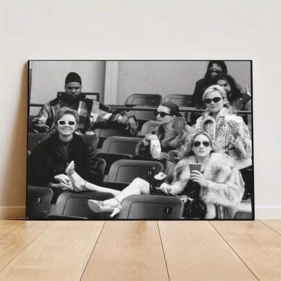 1pc Frameless Canvas Painting, TV Series Frameless Canvas Wall Painting - Carly, Charlotte, Miranda And Samantha Themes - Fashionable Fan Decoration, Suitable For Living Rooms Or TV Fans, Room Decoration, Perfect 2D Flat Art Vintage Frameless Wall Arts Posters Living Room Decor, Home Decor,Room Decor,Wall Decor,Bedroom Decor