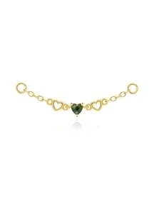 1pc 925 Sterling Silver Agate/Colorful CZ/Opal Earring Chain Accessory, 18K Gold Plated Earring Connector Chain, Convertible Dangle Earrings For Women With Double Pierced Ears - Gold - View 12