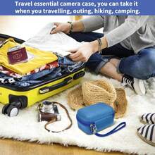 ALKOO Digital Camera Case Compatible With Zheozeig For Duluvulu For TEBNGIHNM For Oiadek For KVUTCIEIN For Femivo For Fulealfly 4K Vlogging Camera. Storage Holder Bag For PowerShot Camera (Box Only) Digital Bag Storage Case Electronic Organizer Camera Bag Holiday Essential Travel Essentials - Blue - View 7