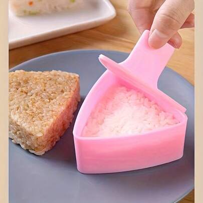 1 pièce Moule à onigiri triangulaire - Outil de fabrication de sushi durable pour sushi et boules de riz - Ustensile de cuisine facile à nettoyer, convenant aux cuisiniers à domicile et aux chefs, design ergonomique, appareil de cuisine compact, fabricant de boules de riz, passionnés de cuisine