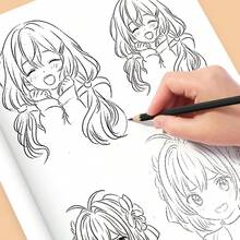 32 Pages Anime Character Line Drawing Book, Anime Character Line Drawing Beginner's Guide, Anime Girl Line Drawing Sketchbook, Easy Outline Sketching, Includes Clear Outline Templates, Provides Tracing Techniques And Color Mixing Material Practice, High-Quality Sketch Paper - Suitable For Boys And Girls Ages 3+, Beginner Artists And Cartoonists, Step-By-Step Instruction - Great For Home Learning, Art Class And Professional Practice. - Multicolor - View 9