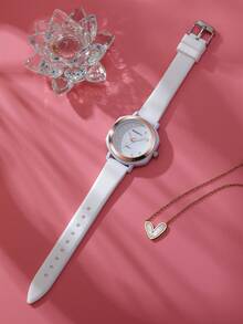 1件装女士休闲硅胶时尚百搭石英腕表，适合日常佩戴 - 均碼 - 查看 11