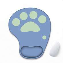 Alfombrilla de ratón ergonómica con reposamuñecas - Espuma de memoria suave, base de silicona antideslizante, cómoda para trabajar mucho tiempo en la computadora, accesorio de escritorio - Multicolor - Ver 44