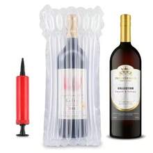 6/10个装葡萄酒瓶袋，充气气柱包装气泡袋，带气泵，气泡膜包装，葡萄酒运输之选，旅行葡萄酒袋 - 彩色 - 查看 4