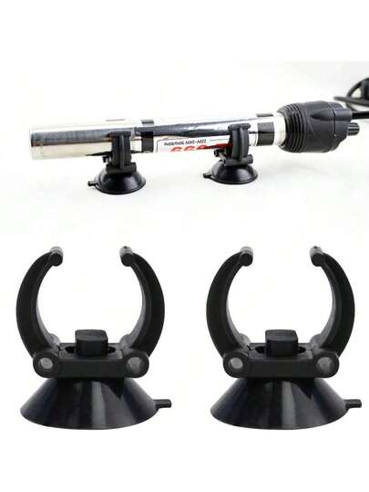 Bộ 2/4 móc hút chân không chịu lực cao, kẹp hút chân không đa năng cho bể cá, giá đỡ dưới nước điều chỉnh được chịu lực cao cho đèn khử trùng UV trong bể cá, giá đỡ dán bể kính không cần khoan, cốc hút mạnh mẽ với kẹp gài cho bể cá.