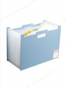 A6 Mini 13-Compartment Accordion Bag, Multi-Layer Folder For Office Supplies, Invoices, Documents, And Exam Papers; Organizer; Handheld Accordion Bag With Sorting Extension Pouches And Paper Holder - Single Piece - View 7