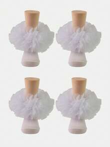 2 pares de calcetines de princesa con volantes abullonados para niñas bebé, diseño de gran volante esponjoso - Multicolor - Ver 11