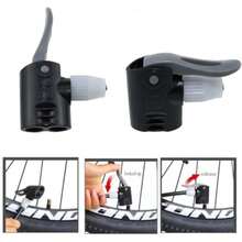 Black Dual Head Bike Pump Adapter Valve Quick Pump Fitting Replacement Nozzle Tire Valve Connector Valve Adapter 2PCS - Black - View 5