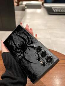 1pc Creative Black Spider Phone Case, Durable TPU Soft Protective Cover Compatible With Huawei Honor, Galaxy A/S Series, 6A/7A/8A, 12T/13T/14T - Black - View 7