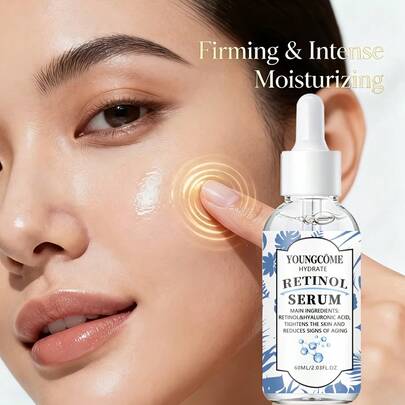 YOUNGCOME 视黄醇抗衰老面部精华液，蕴含透明质酸和维生素E，提升肌肤光泽，改善肤质，促进胶原蛋白生成（视黄醇，1盎司）