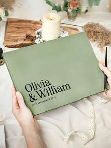 Personalized Wedding Guest Signature Book, Customizable With Letter Names, Wedding Commemorative Photo Album, Unique Custom Keepsake Gift For Couples - Multicolor - View 5