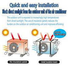 2pcs Outdoor Air Conditioner Protective Cover Set, Summer Essential! Waterproof, Dustproof, Rainproof, Snowproof, And UV-Resistant AC Cover. Easy To Clean, Very Practical, Helps You Keep Your AC And Enjoy A Cool Summer. - One Size Fits All - View 5