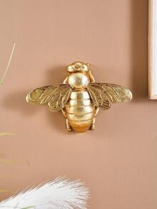 1pc Unique Creative Gold Bee Shaped Wall Decor, Handmade Photo Frame Decorative Insect Accessory, Home Party Insect Museum Hanging Ornament, Personalized Gift, Insect Decoration - Gold - View 5