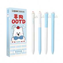 4pcs Cute Cartoon Animal Hide And Seek Retractable Gel Pen Set, ST Nib, 0.5mm Black Ink, Replaceable Refills Design, Quick Dry Smooth Writing For Children As A Gift, Practicing Handwriting - Multicolor - View 13