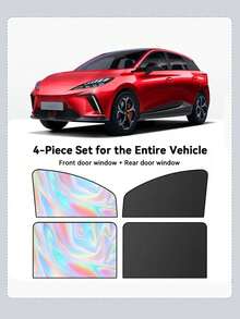 无需钻孔的汽车车窗遮阳帘，四季皆宜，适用于大多数车型，包括轿车、SUV 和卡车。安装简便，可折叠。 - A - 查看 8