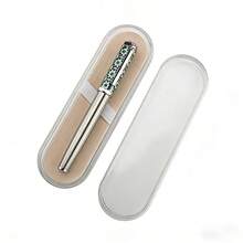 Bolígrafo de lujo con diseño geométrico | Elegante bolígrafo de metal de diseño redondo azul-verde | Bolígrafo de escritura premium para oficina y negocios - 159 Bolígrafo azul tallado y estuche - Ver 6
