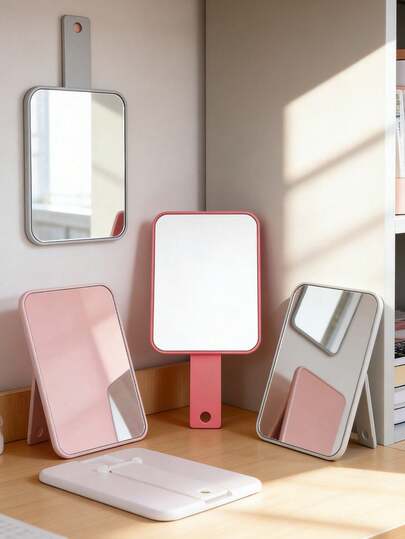 Extendable Rectangular 3-In-1 Mirror, Handheld/Wall-Mounted/Tabletop Multifunctional Bathroom Mirror, Campus/Dorm Essential, Practical Gift For Valentine's Day, Wedding, Christmas, Mother's Day