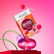 OLLY Focus Buddies L'OLLY Pops, Cognizin, Vitamins B6 And B12, Omega-3 ALA, Kids 4+ Dietary Supplement, Watermelon Strawberry Flavored, 25 Count - 25 Count - 查看 9