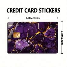 2026 New Arrival Credit/Bank Card Decoration Stickers, Creative Flowing Glitter Texture - Multicolor - View 7