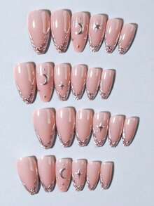 Press On False Nails - Silver - View 3