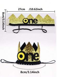 手工毛毡蜜蜂皇冠头饰，西部牛仔主题生日派对皇冠帽，节日活动派对帽 - 彩色 - 查看 9