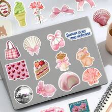 200张Y2K风格可爱复古贴纸，时尚贴纸，KPOP涂鸦贴纸，防水贴纸，适用于水瓶、笔记本电脑、手机、滑板、计划本、日记本等。剪贴簿用品文具趣味贴纸 - M - 查看 7