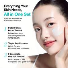 Auna 3-Step Glass Skin Beginner Set, Double Cleansing With Facial Serum, Oil Cleanser & Face Wash With Heartleaf, Daily Routine With Niacinamide, Korean Skincare Set - NO.1 GLASS SKIN SET - View 6