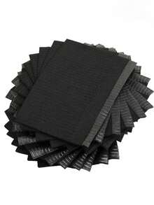 50pcs/Pack Disposable Nail Desk Covers, 13" X 18", 3-Ply Waterproof Dental Bibs, Suitable For Patients - Dentist Or Manicure Tray Covers - Black - View 9