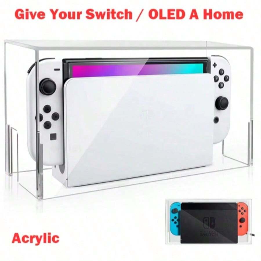 Transparent Acrylic Dust Cover For OLED /Switch Charging Dock, Full Protection, Waterproof, Dustproof, Easy To Clean, Hassle-Free Charging - View 1