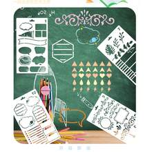 15个可重复使用的镂空绘图模板，4 x 7英寸相框，适用于日记本、DIY剪贴簿、绘画等 - 15件 - 查看 2