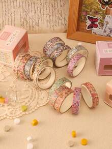 5卷/盒水果图案和纸胶带，适用于日记本、圣经、剪贴簿、装饰、文具（0.39*78.74英寸），返校季必备 - 彩色 - 查看 6